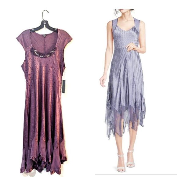 Nwt Komarov | Charmeuse Occasion Dress in Aubergine - Picture 1 of 9